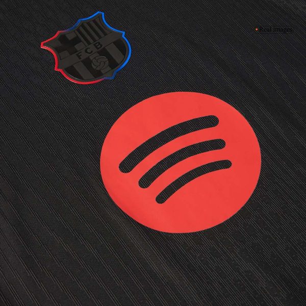 Barcelona Away Authentic Soccer Jersey 2024 25 Spotify Logo Without Text 8