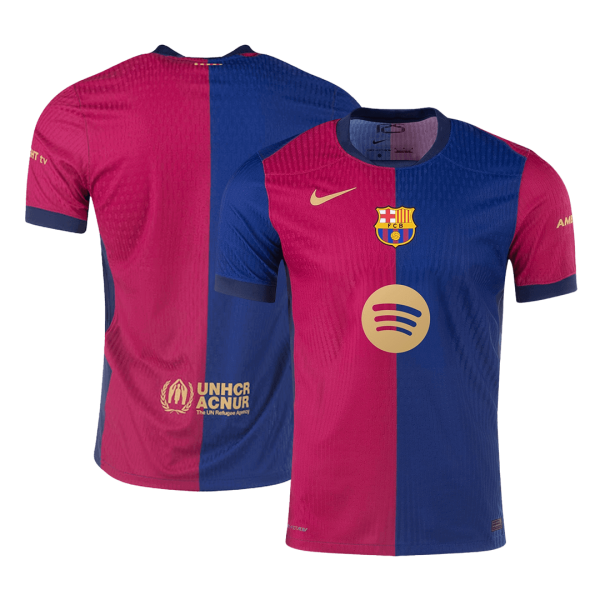 Barcelona Home Authentic Soccer Jersey 2024 25 Spotify Logo Without Text 2