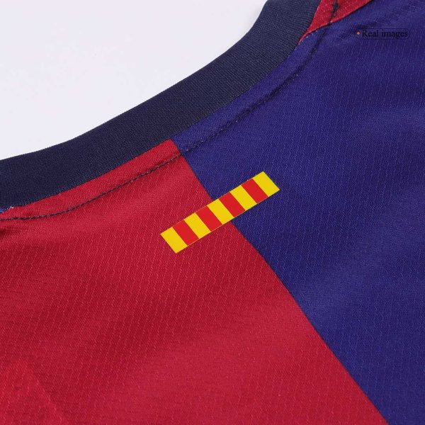 Barcelona Home Kids Soccer Jerseys Kit 2024 25 Spotify Logo Without Text 12