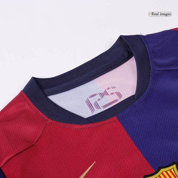 Barcelona Home Kids Soccer Jerseys Kit 2024 25 Spotify Logo Without Text 7