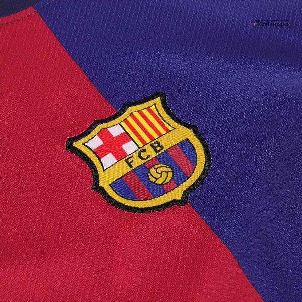 Barcelona Home Kids Soccer Jerseys Kit 2024 25 Spotify Logo Without Text 8