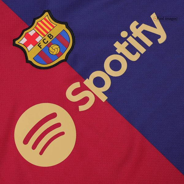 Barcelona Home Long Sleeve Soccer Jersey 2024 25 7