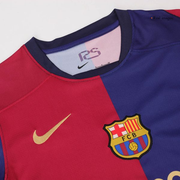 Barcelona Home Long Sleeve Soccer Jersey 2024 25 8