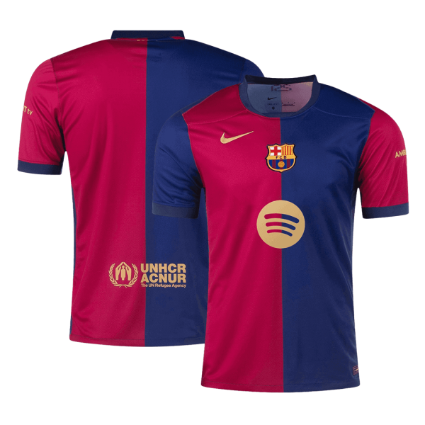 Barcelona Home Soccer Jersey 2024 25 Spotify Logo Without Text 2