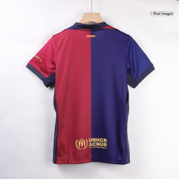 Barcelona Home Soccer Jersey 2024 25 Spotify Logo Without Text 4