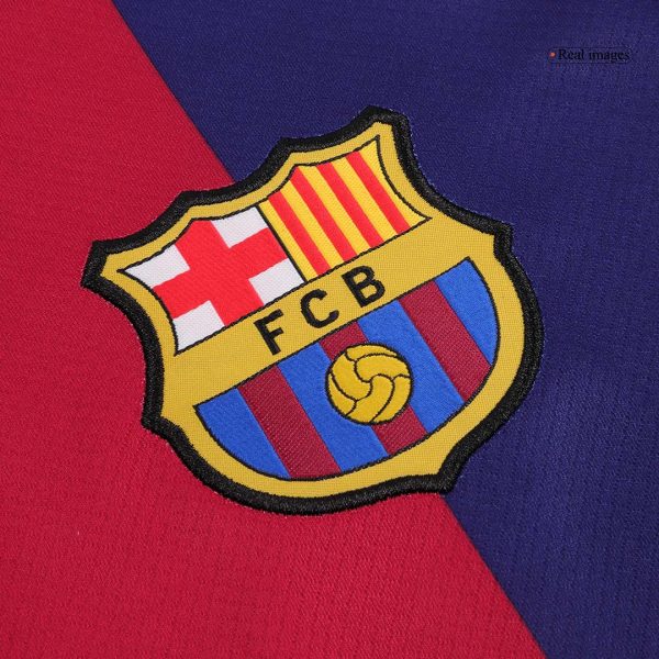 Barcelona Home Soccer Jersey 2024 25 Spotify Logo Without Text 6