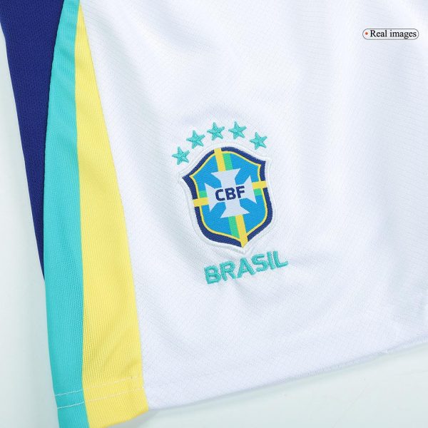 Brazil Away Kids Soccer Jerseys Full Kit Copa America 2024 13