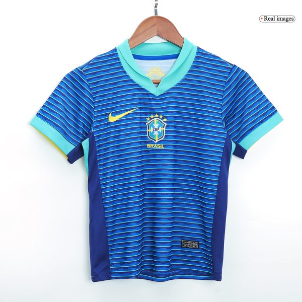 Brazil Away Kids Soccer Jerseys Full Kit Copa America 2024 3