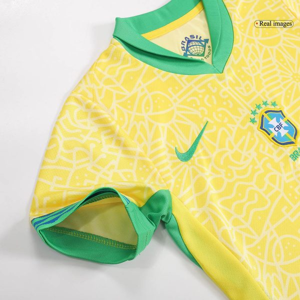 Brazil Home Kids Soccer Jerseys Full Kit Copa America 2024 10