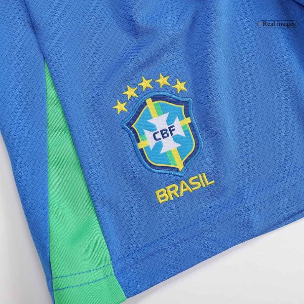 Brazil Home Kids Soccer Jerseys Full Kit Copa America 2024 13