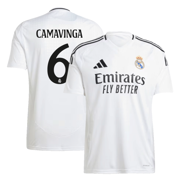 Camavinga 6 Real Madrid Home Soccer Jersey 2024 25