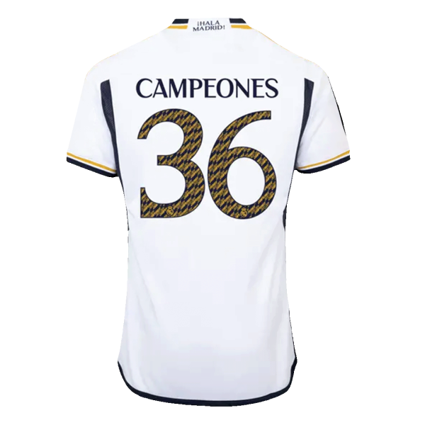 Campeones 36 Real Madrid Home Soccer Jersey 2023 24 2