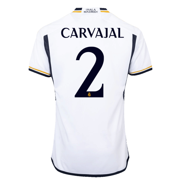 Carvajal 2 Real Madrid Home Authentic Soccer Jersey 2023 24 2