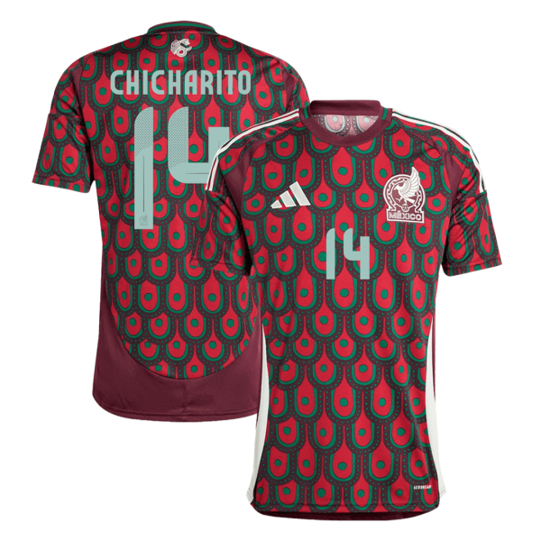 Chicharito 14 Mexico Home Soccer Jersey Copa America 2024