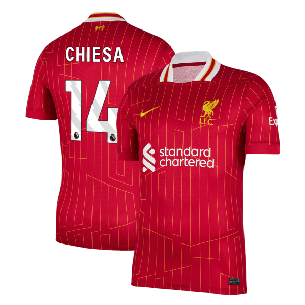 Chiesa 14 Liverpool Home Soccer Jersey 2024 25