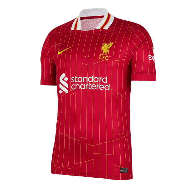 Chiesa 14 Liverpool Home Soccer Jersey 2024 25 1