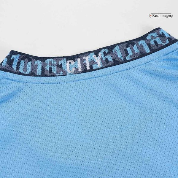 De Bruyne 17 Manchester City Home Soccer Jersey 2024 25 Ucl 12