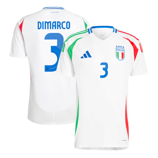 Dimarco 3 Italy Away Soccer Jersey Euro 2024