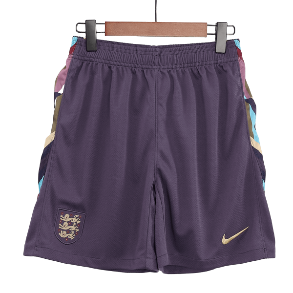 England Away Soccer Shorts Euro 2024 Purple