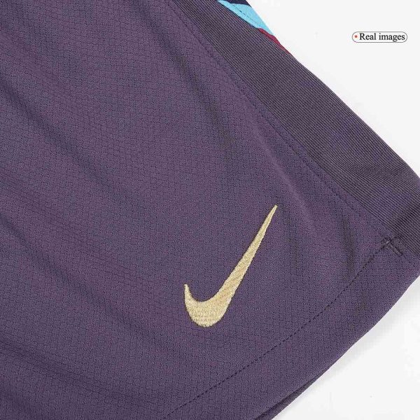 England Away Soccer Shorts Euro 2024 Purple 4