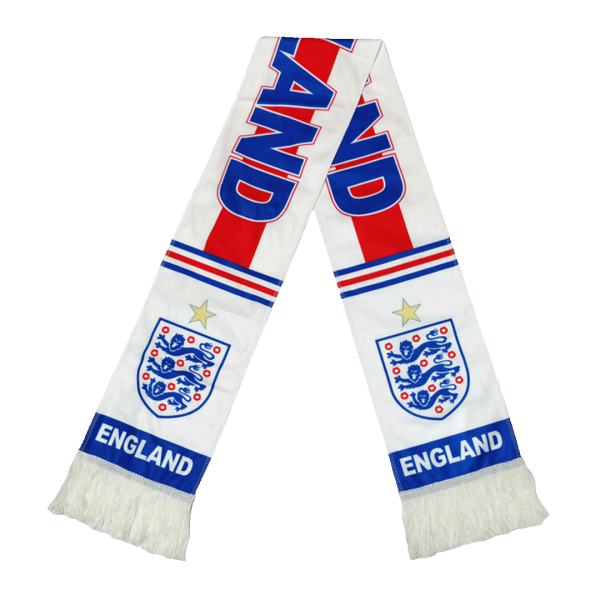 England Soccer Scarf White