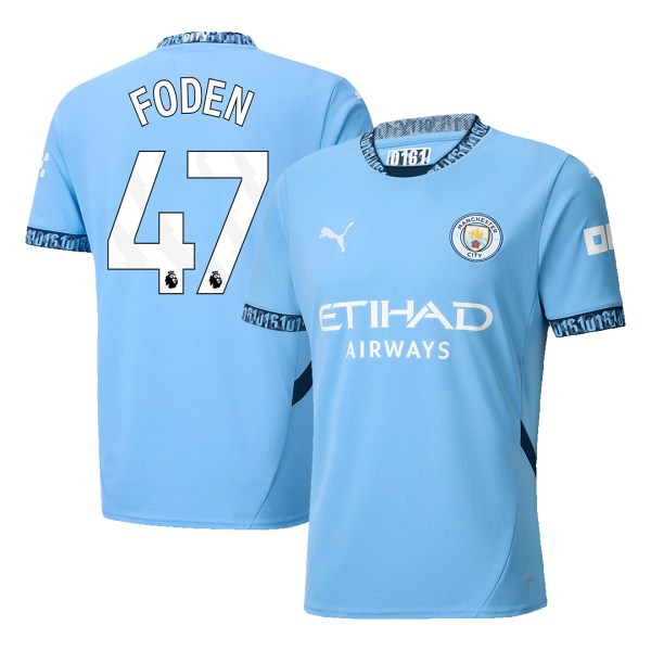 Foden 47 Manchester City Home Soccer Jersey 2024 25