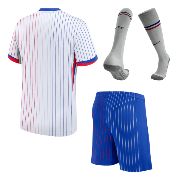 France Away Soccer Jersey Kit Jersey Shorts Socks Euro 2024 1