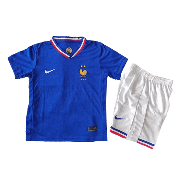 France Home Kids Soccer Jerseys Full Kit Euro 2024 2