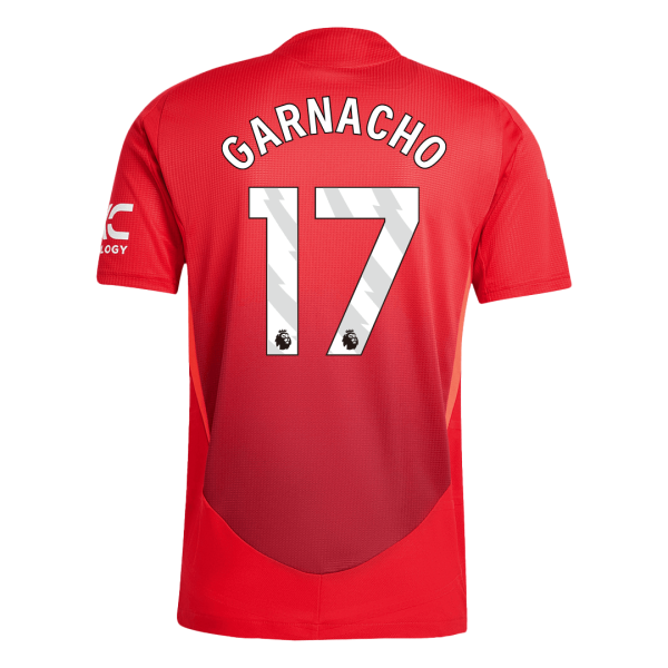 Garnacho 17 Manchester United Home Authentic Soccer Jersey 2024 25 2