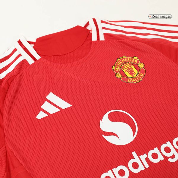 Garnacho 17 Manchester United Home Authentic Soccer Jersey 2024 25 5