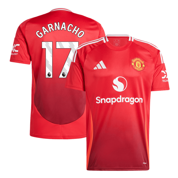 Garnacho 17 Manchester United Home Soccer Jersey 2024 25