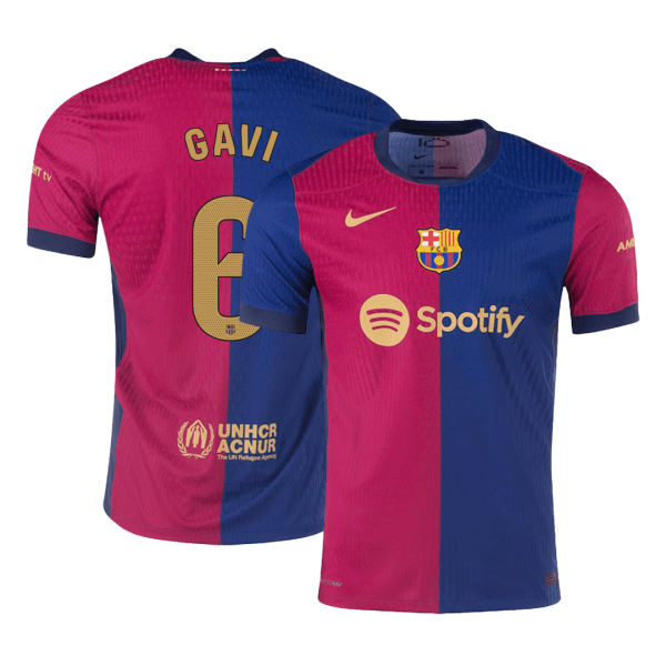 Gavi 6 Barcelona Home Authentic Soccer Jersey 2024 25