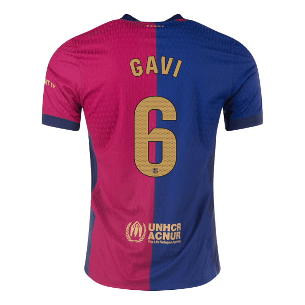 Gavi 6 Barcelona Home Authentic Soccer Jersey 2024 25 2