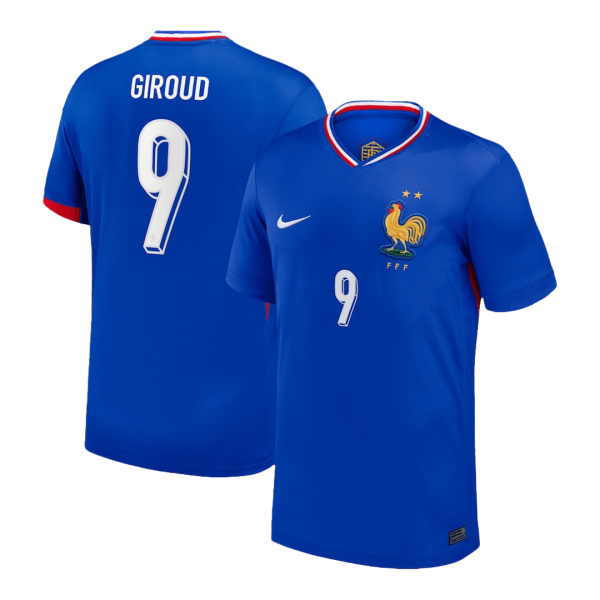 Giroud 9 France Home Soccer Jersey Euro 2024