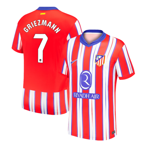 Griezmann 7 Atletico Madrid Home Soccer Jersey 2024 25