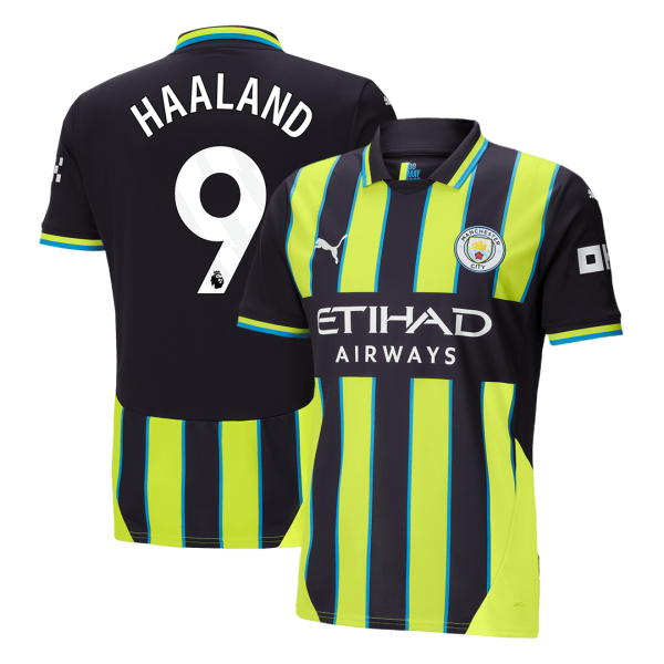 Haaland 9 Manchester City Away Soccer Jersey 2024 25