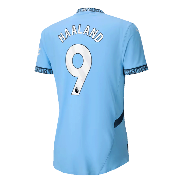 Haaland 9 Manchester City Home Authentic Soccer Jersey 2024 25 2