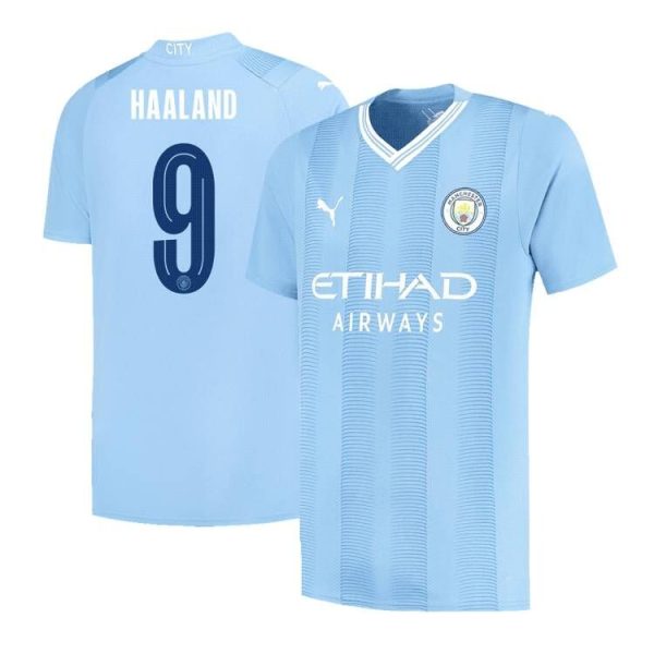 Haaland 9 Manchester City Home Jersey 2023 24 Ucl