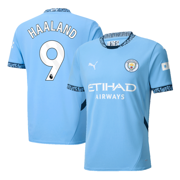 Haaland 9 Manchester City Home Soccer Jersey 2024 25