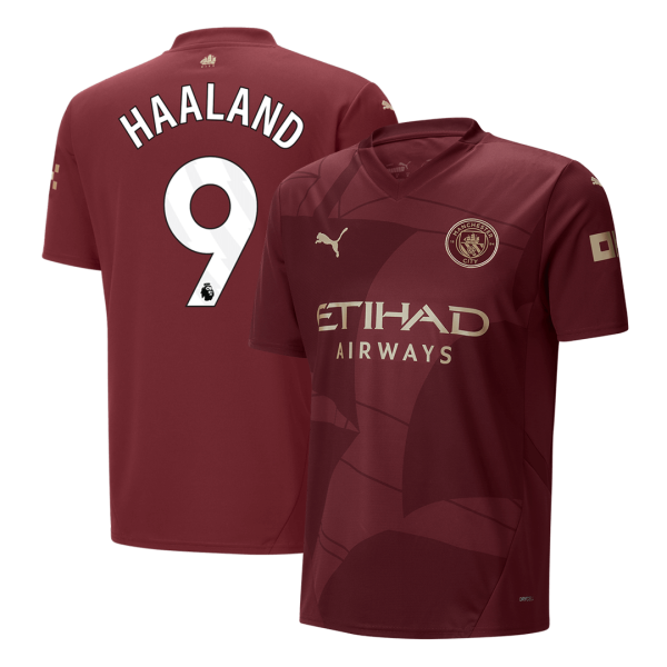 Haaland 9 Manchester City Third Away Soccer Jersey 2024 25