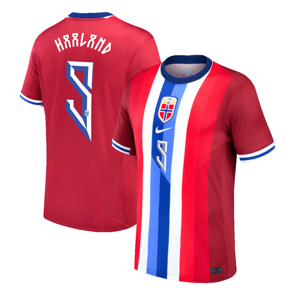 Haaland 9 Norway Home Soccer Jersey 2024 2