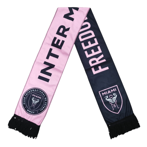 Inter Miami Cf Soccer Scarf Pink Black