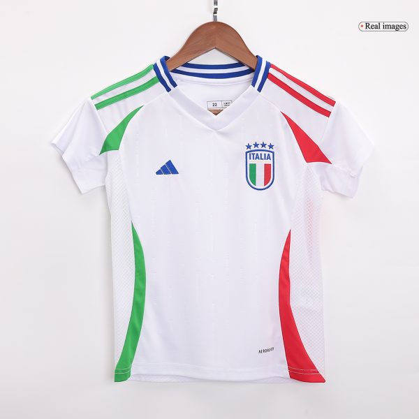 Italy Away Kids Soccer Jerseys Full Kit Euro 2024 3