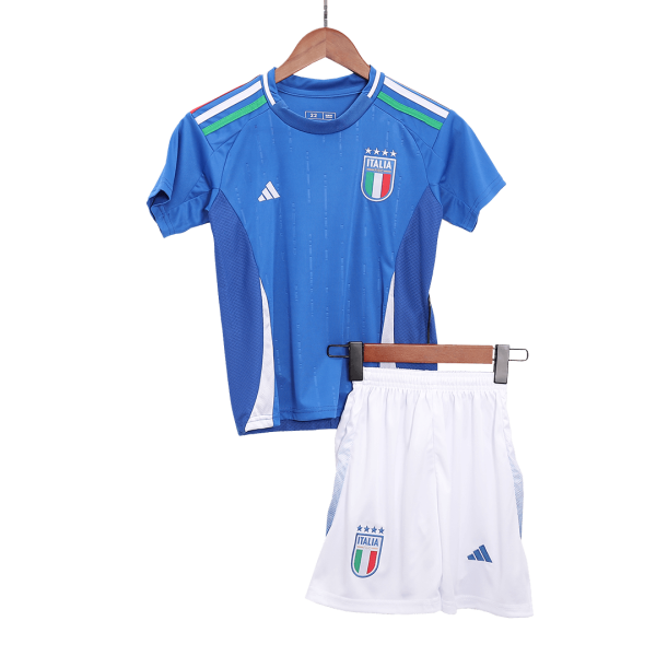 Italy Home Kids Soccer Jerseys Full Kit Euro 2024 2