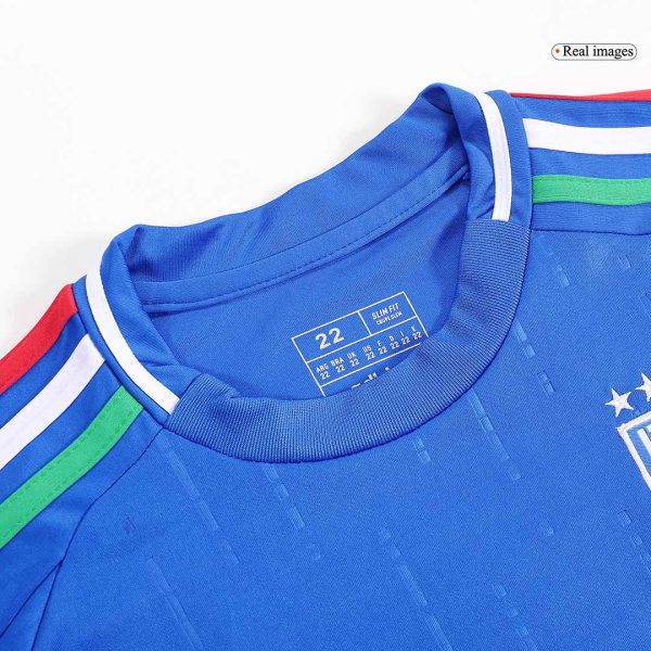 Italy Home Kids Soccer Jerseys Full Kit Euro 2024 7