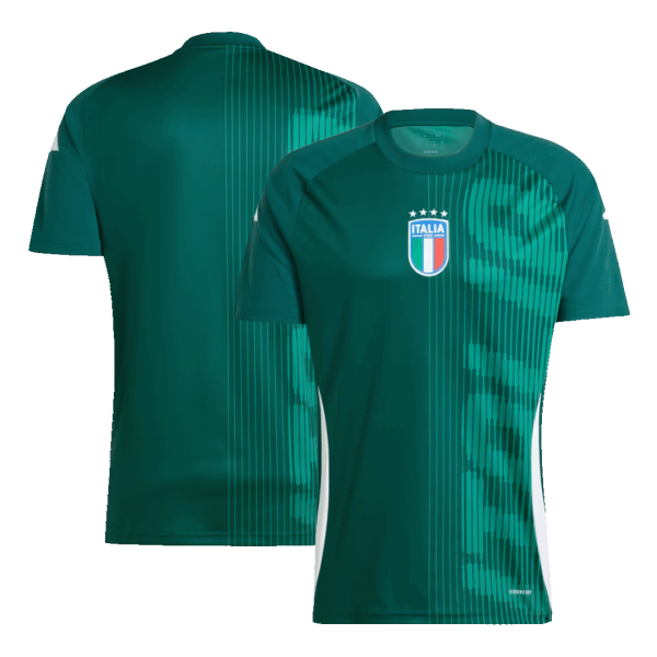 Italy Pre Match Soccer Jersey Euro 2024 Green 2