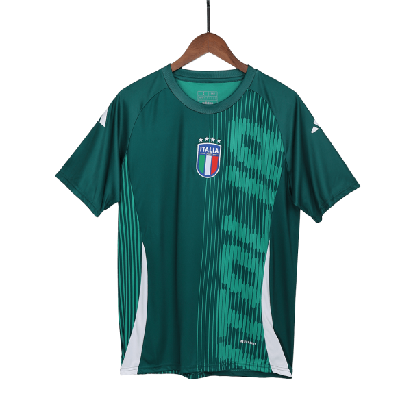 Italy Pre Match Soccer Jersey Euro 2024 Green 3