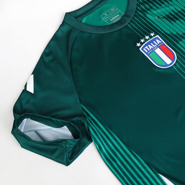 Italy Pre Match Soccer Jersey Euro 2024 Green 7