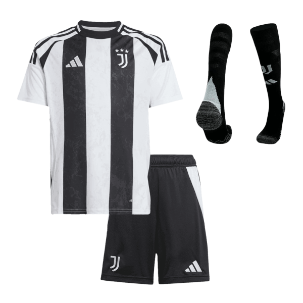 Juventus Home Kids Soccer Jerseys Full Kit 2024 25