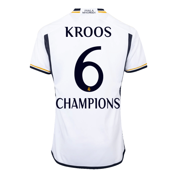 Kroos 6 Champions Real Madrid Home Authentic Soccer Jersey 2023 24 2